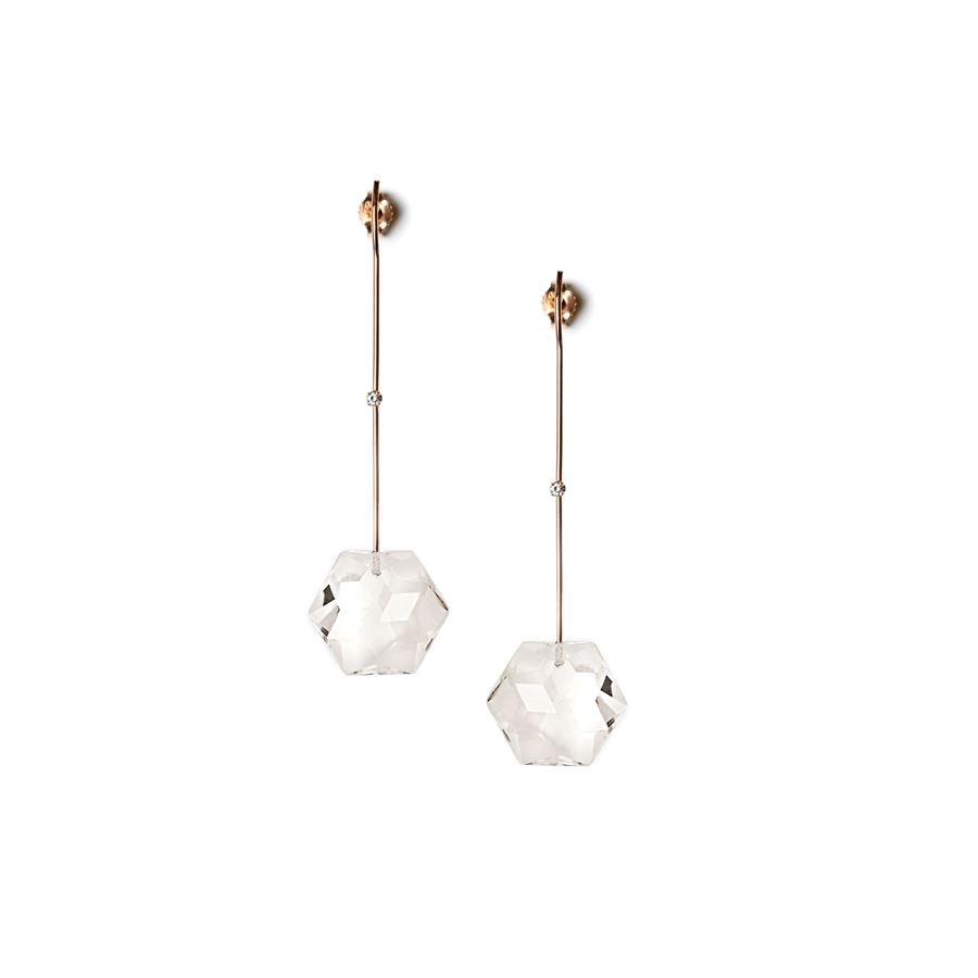 Rose gold 'Amo' with crystals AMI | OR7 CDR OTTGAU9R CT.0,04